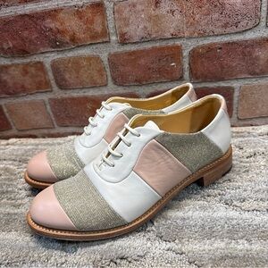 The Office Of Angela Scott 'Mr Smith' Oxford Striped Shoes Womens 37 (US Sz 7 )